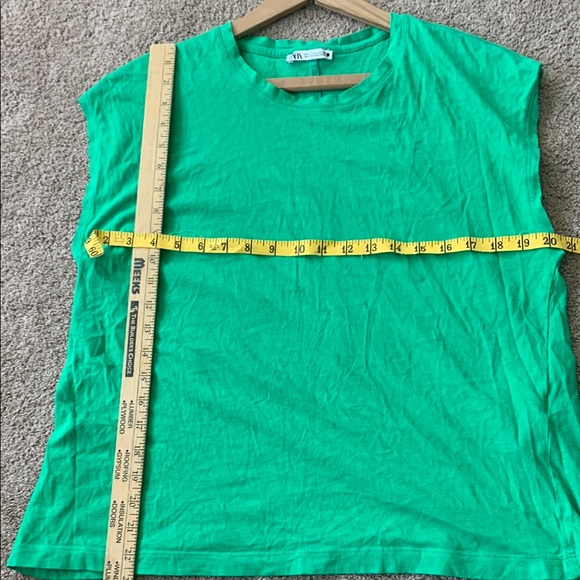 Zara Boxy Green Muscle Tee - Picture 5 of 5